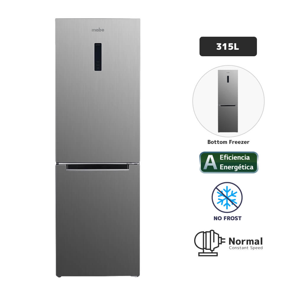 Refrigeradora MABE 315L No Frost RMB315PTPRO0 Inox