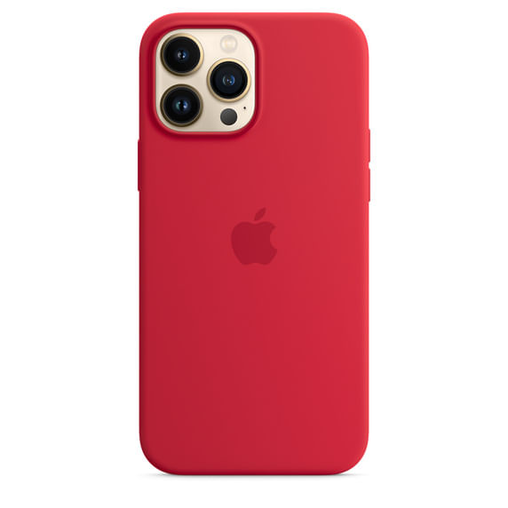 Silicone Case Iphone 13 Pro Red + Lamina De Vidrio