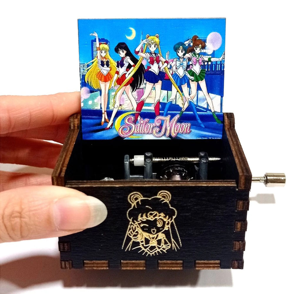 Caja Musical Sailor Moon Luz de Luna Negro Anime Accesorio