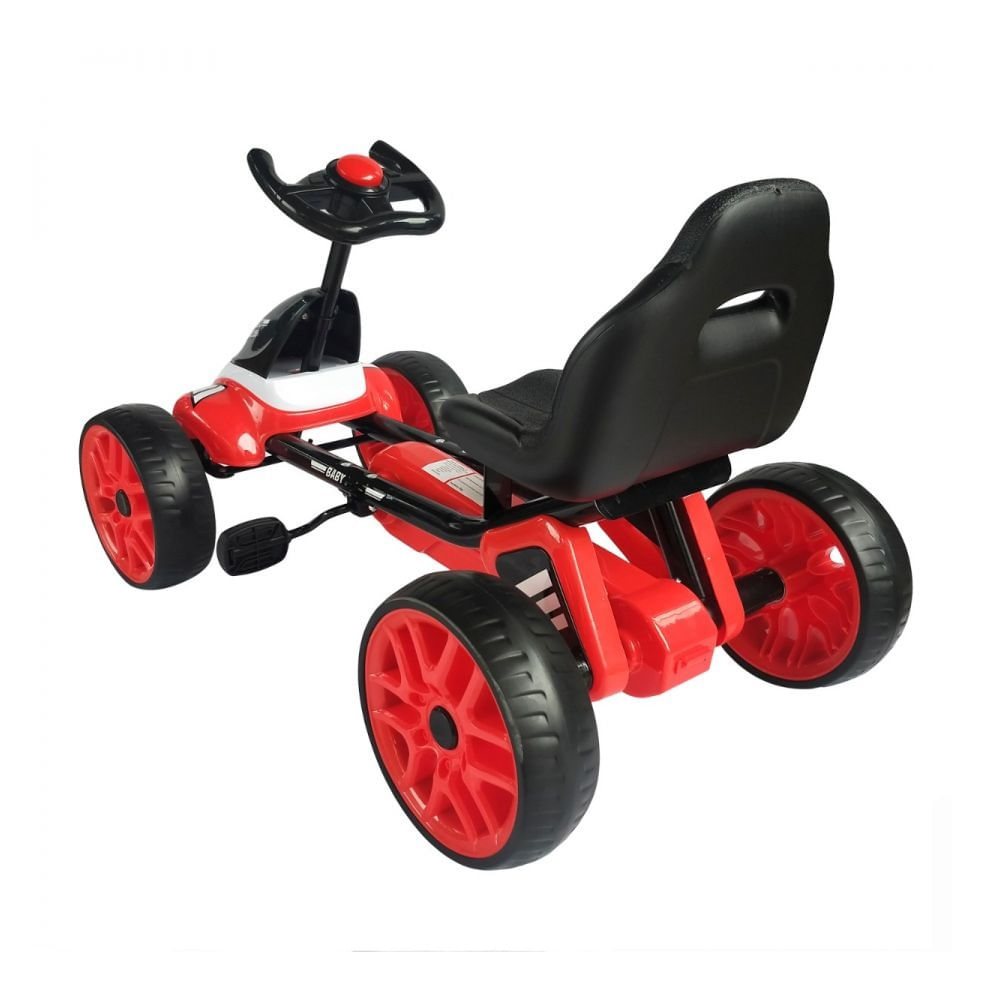 Carro a Pedal Baby Kits Go Kart Rojo