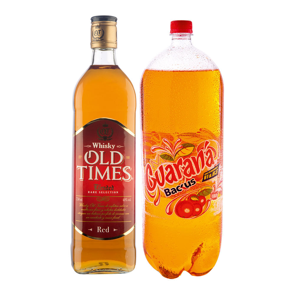 Pack OLD TIMES Whisky Red Botella 750Ml + Gaseosa GUARANÁ Botella 3L