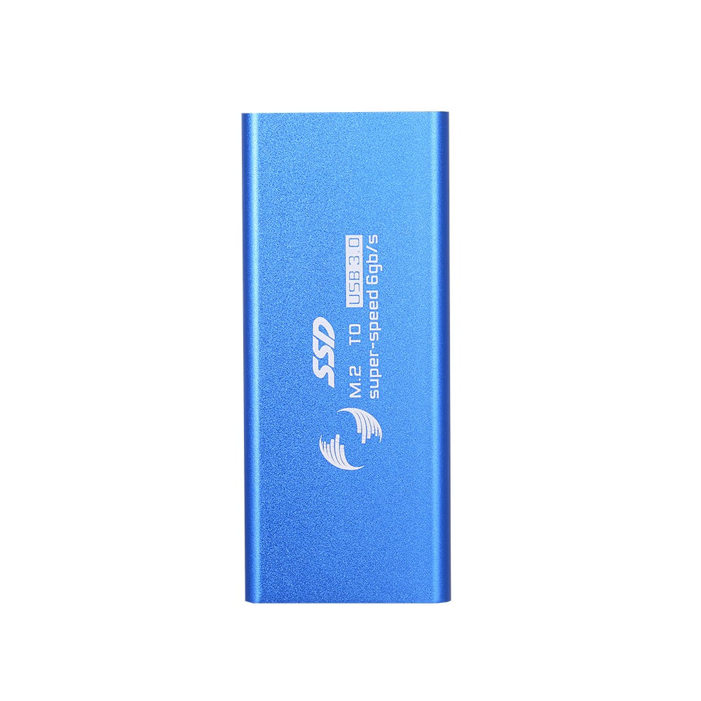 Adaptador Convertidor Case SSD Mini M.2 Ngff Sata a USB 3.0 Azul