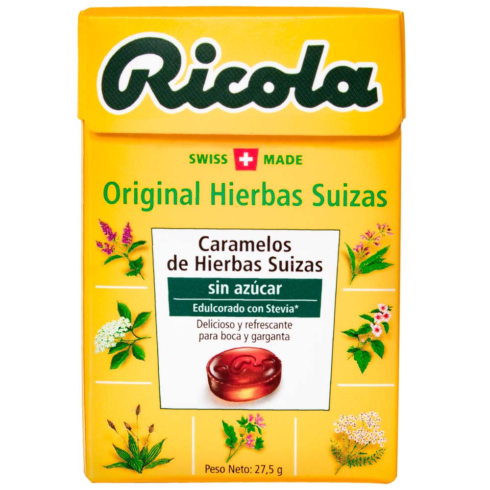 Caramelos RICOLA Sugar Free Limón Original Caja 27.5g