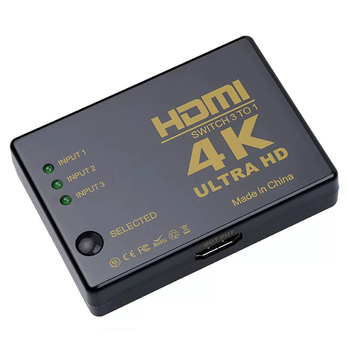 Switch Splitter Hdmi 3 x 1 Avanzado Control Remoto HD 1080p