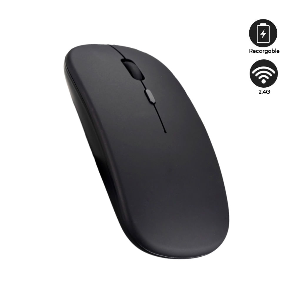 Mouse inalámbrico Recargable - Negro 2.4G