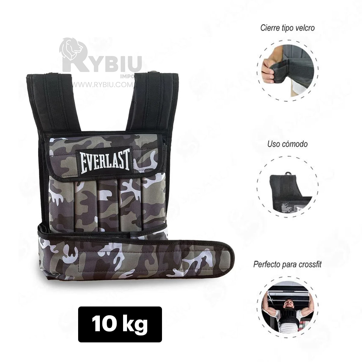 Chaleco con Peso Crossfit Fit 10Kg Fitness