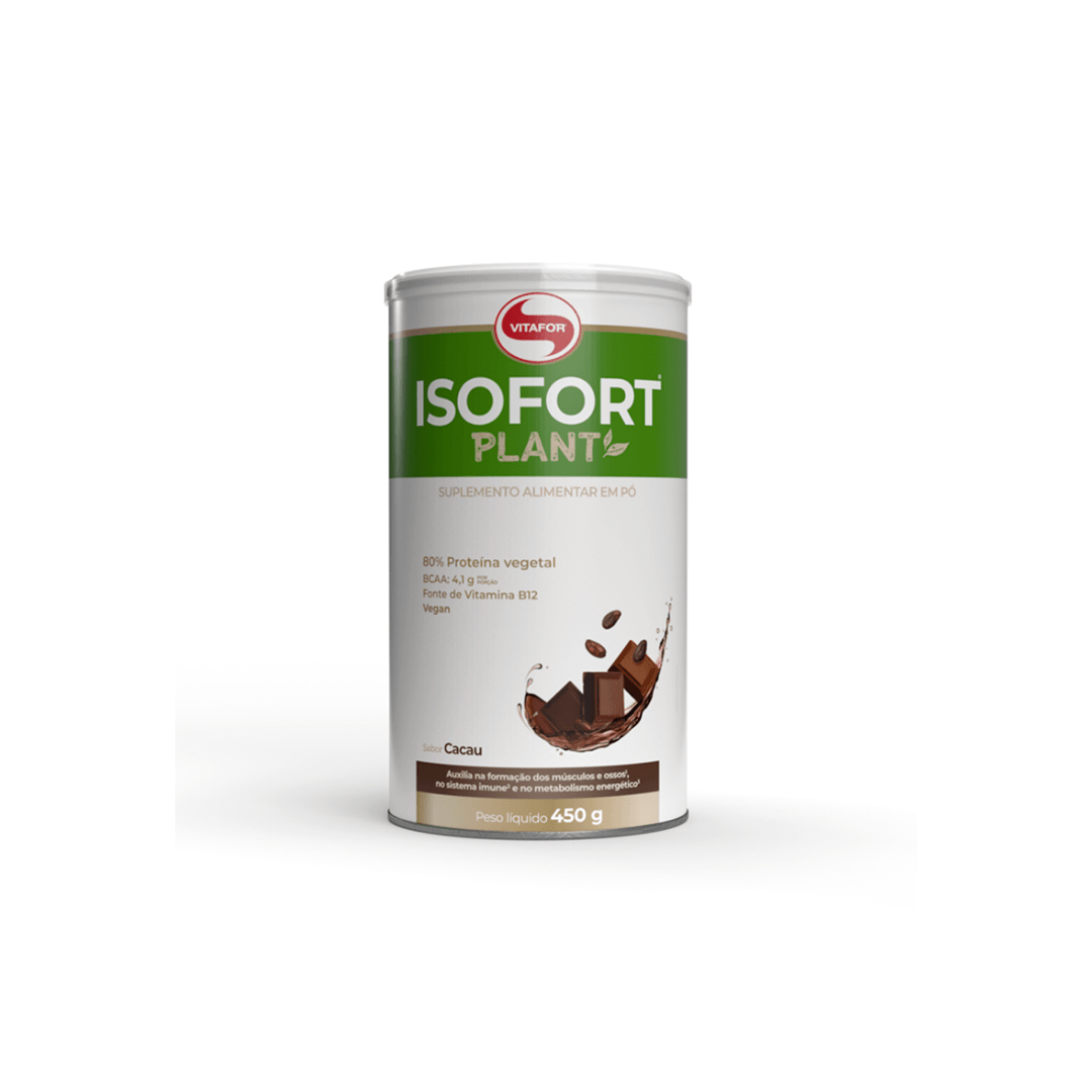 Proteína Vegana Vitafor Isofort Plant 450 gr Sabor  Cacao