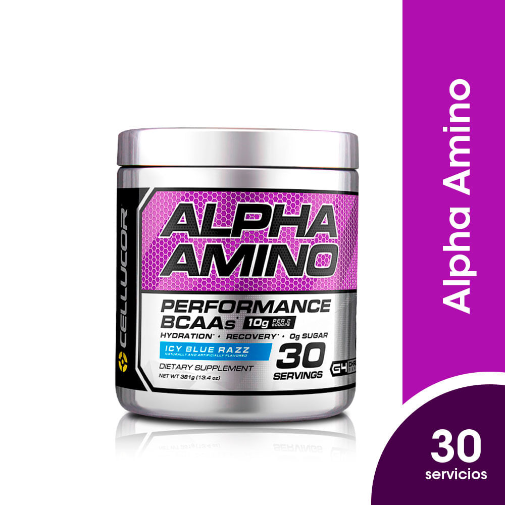 Alpha amino icy blue razz Polvo para Solución Oral