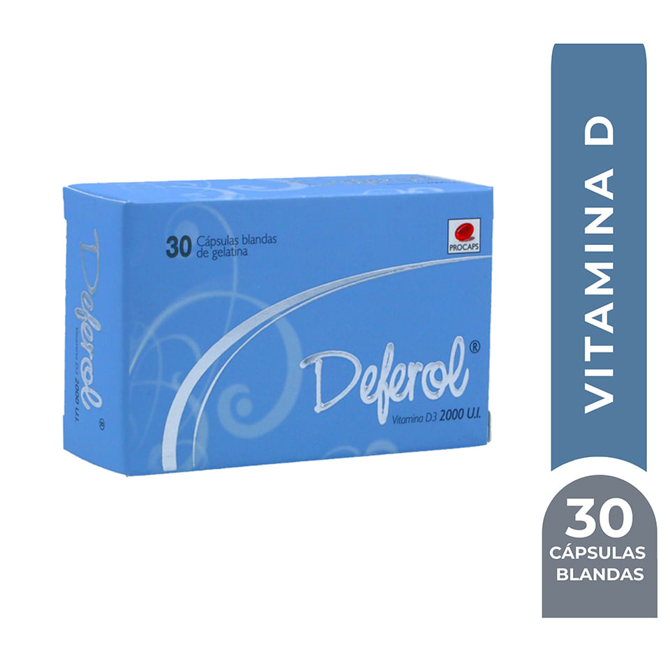 Vitamina D 2000UI Deferol Cápsula Blanda