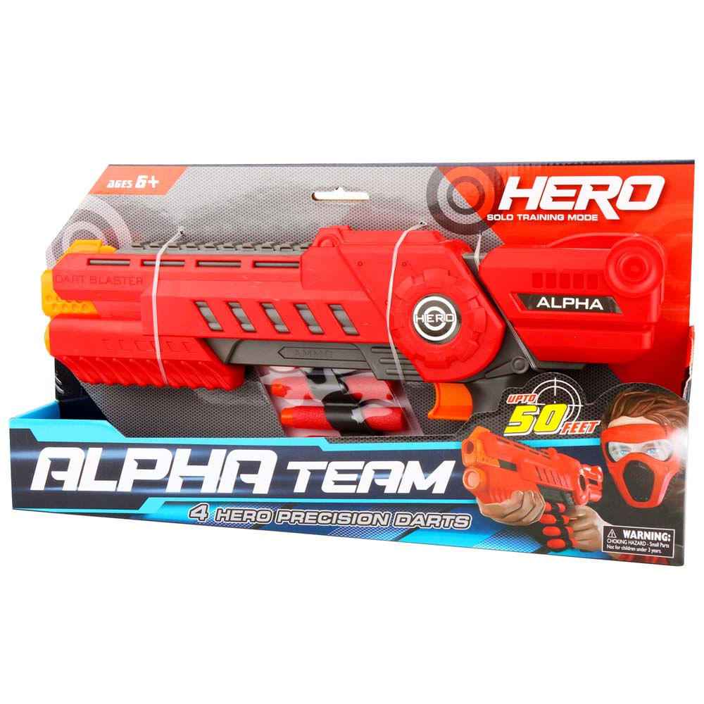 Pistola Blaster Heroe KIDS N' PLAY 4 Dardos