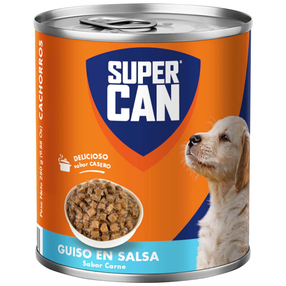 Comida para Perros SUPERCAN Cachorro Carne Lata 280g
