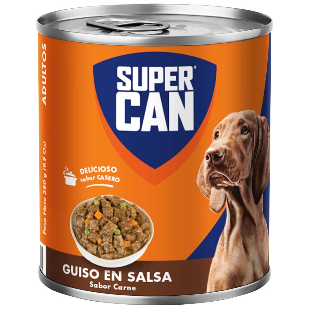 Comida para Perros SUPERCAN Adulto Carne Lata 280g