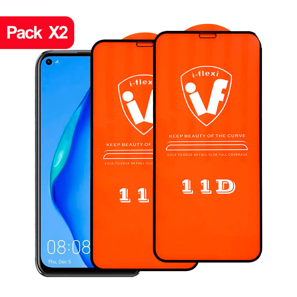 Combo Pack X2 Mica de Vidrio 11D para Huawei Mate 20 Lite Antishock Cuida la Pantalla del Celular