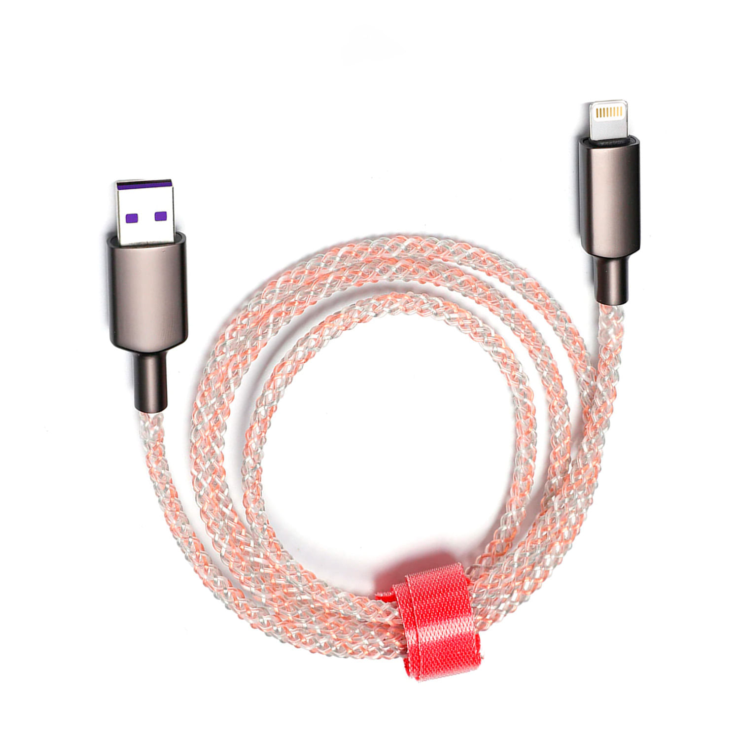 Cable iPhone Carga y Datos Lightning a USB LED