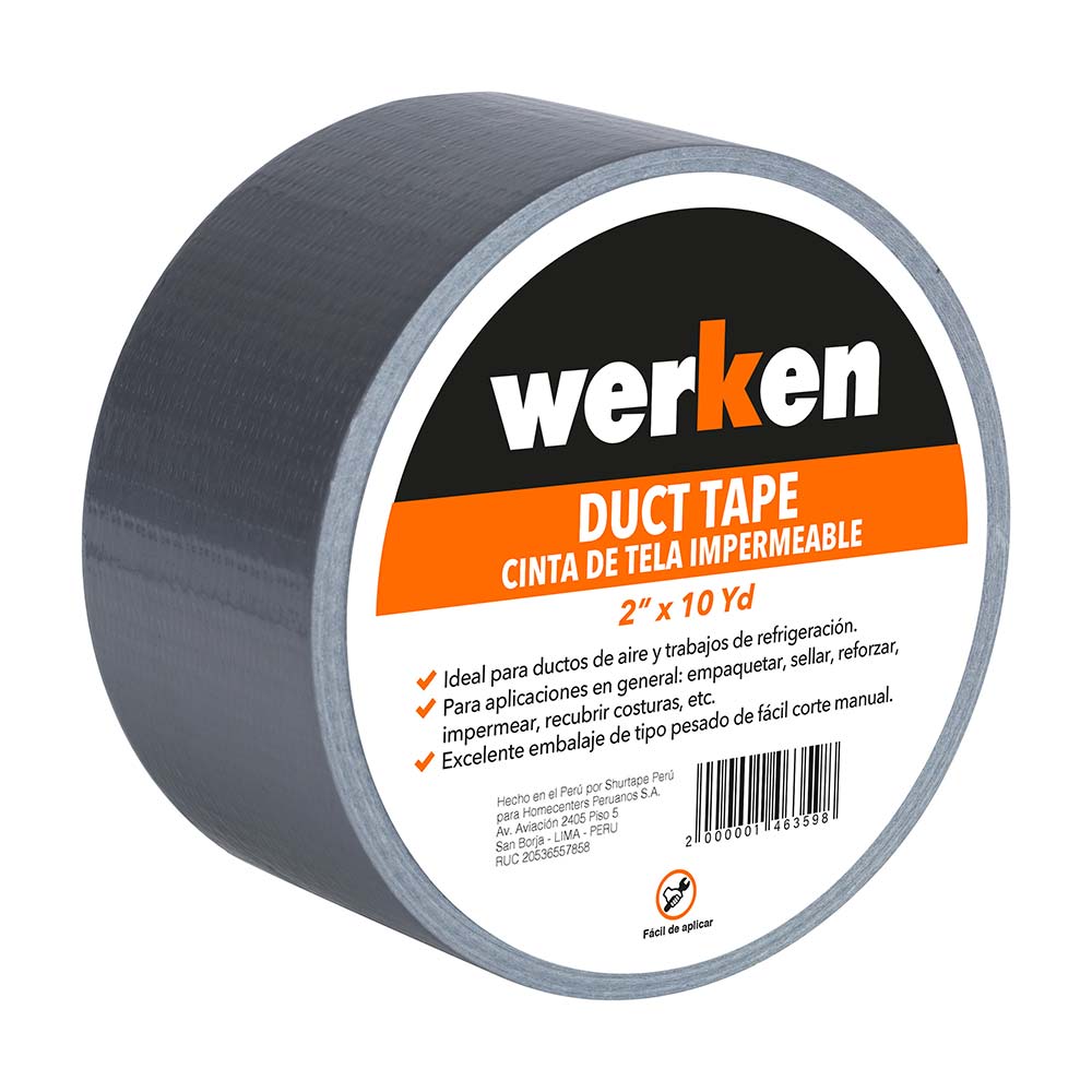 Cinta duct tape Werken  2" x 10 Yds