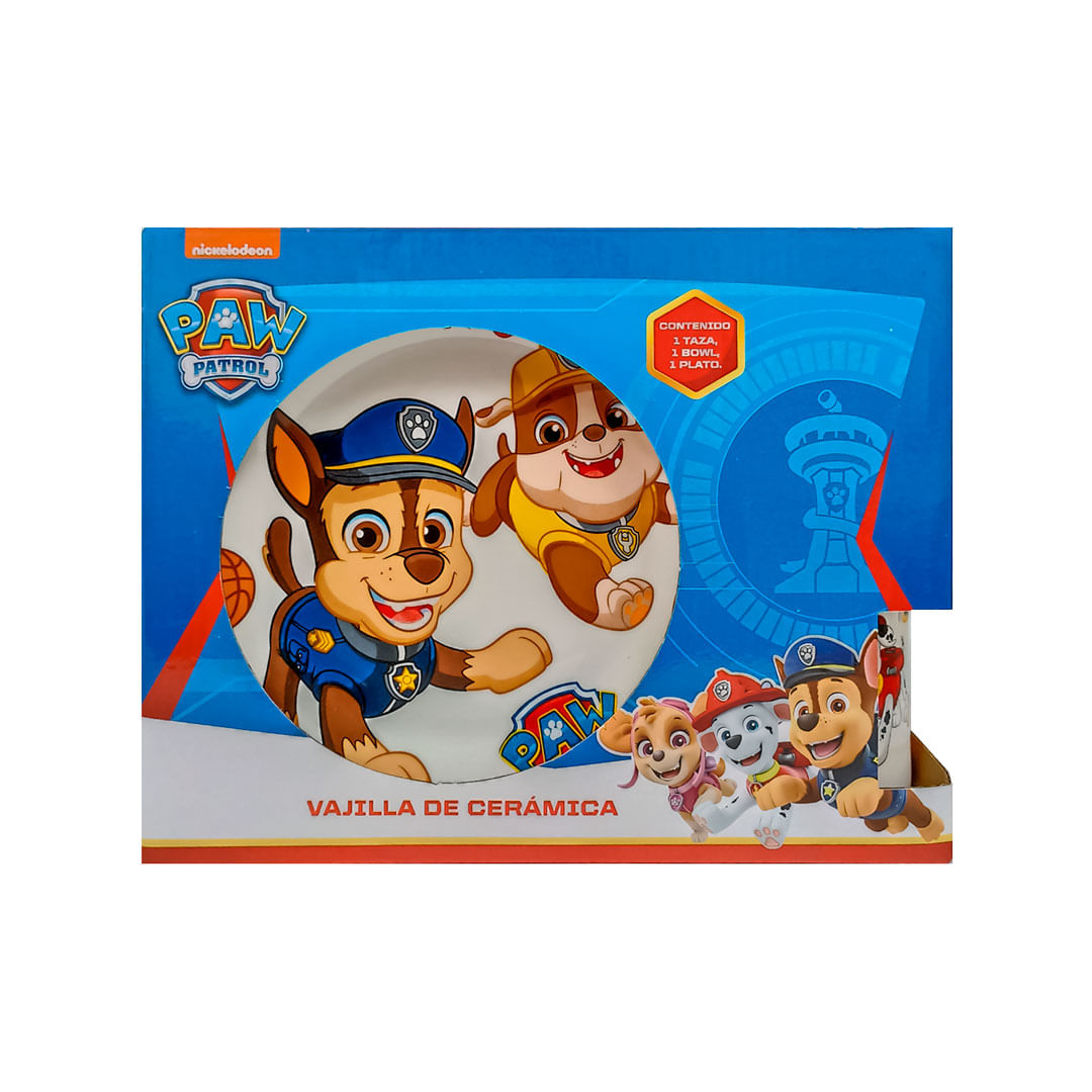 Set de vajilla de Cerámica de 3 piezas SCOOL - Paw Patrol