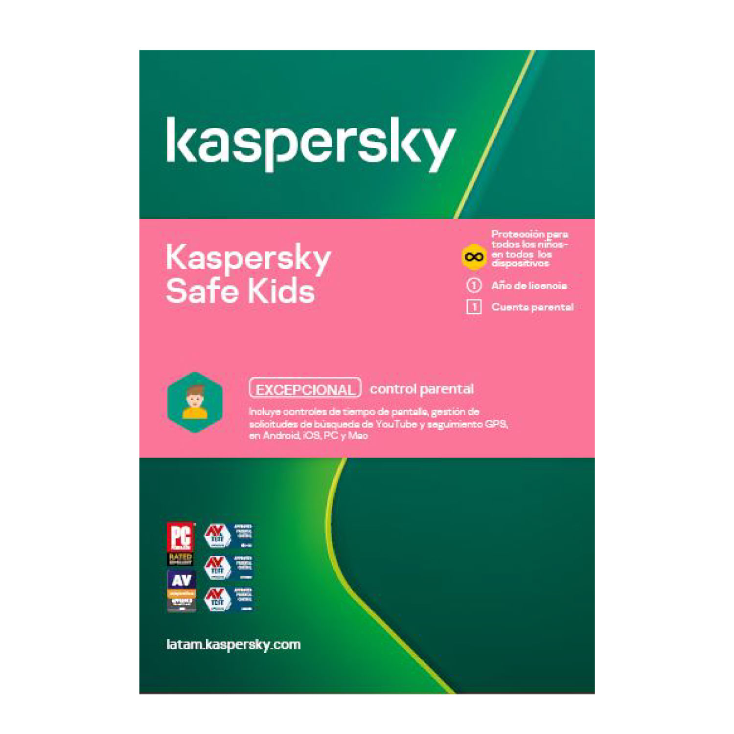 Safe Kids Latin America Edition Kaspersky 1 usuario 1 año