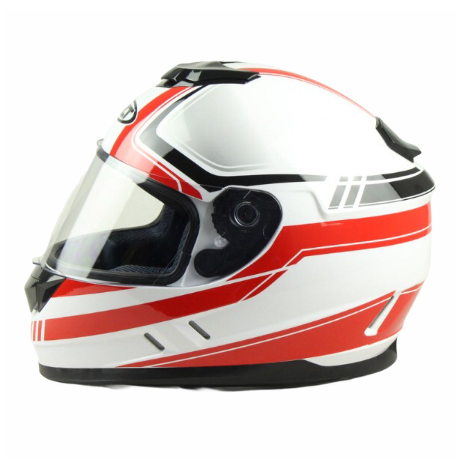 Casco Moto WLT 107 Classic White/Red (Large)