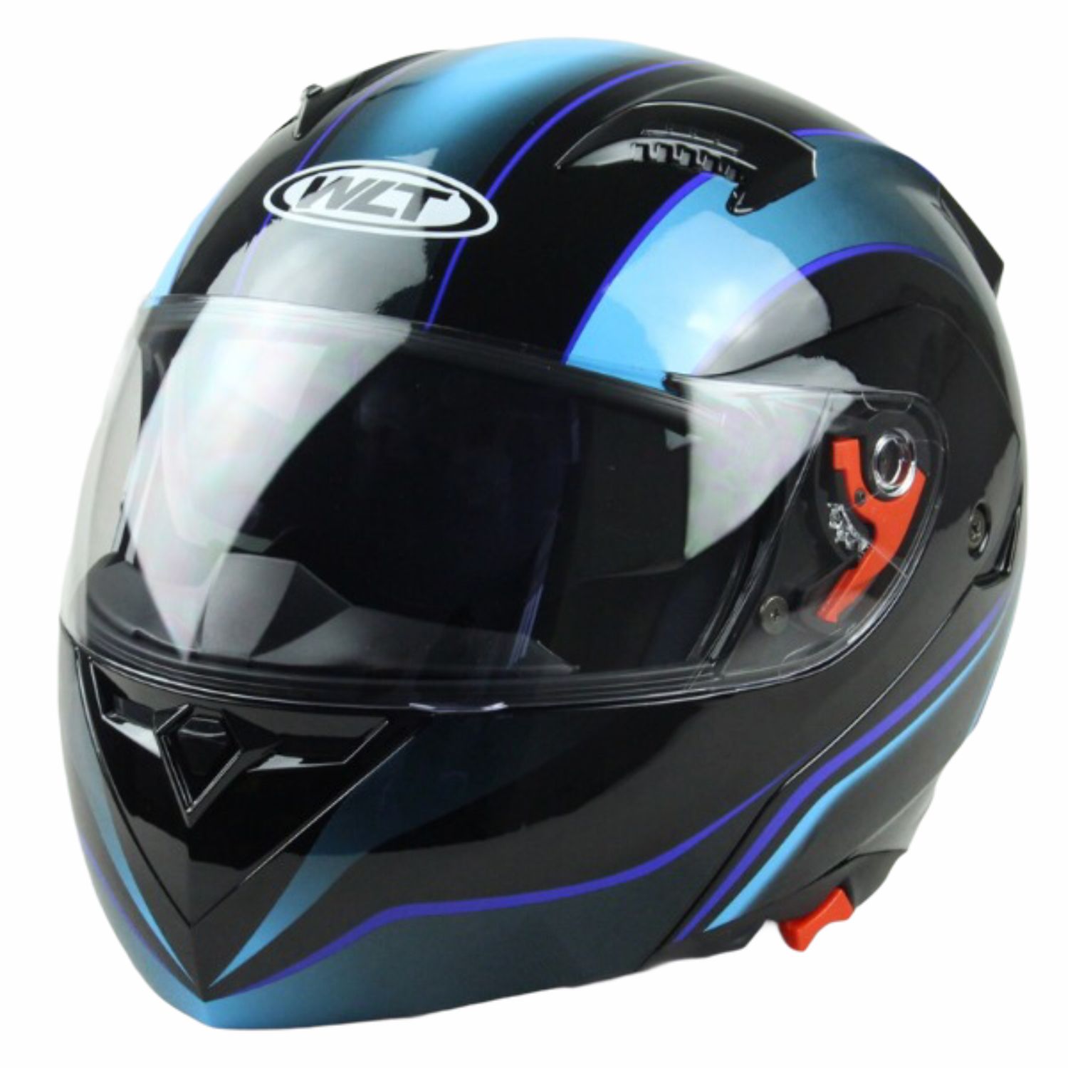 Casco Moto WLT 118 Classic Black/Blue (Medium)