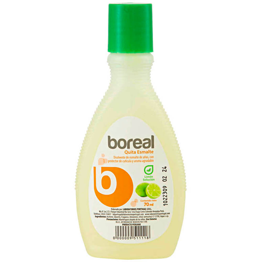 Quita Esmalte BOREAL Limón Botella 70ml