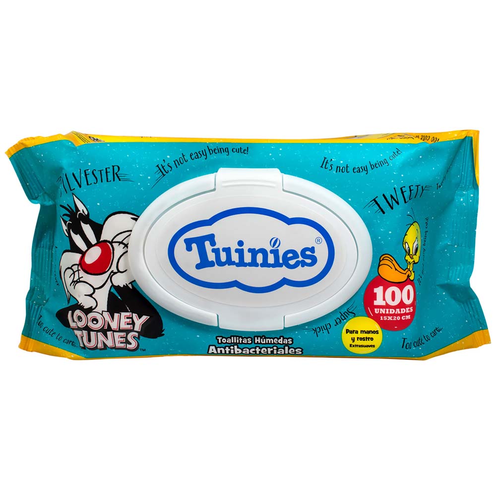 Toallitas Húmedas TUINIES Looney Tunes Paquete 100un