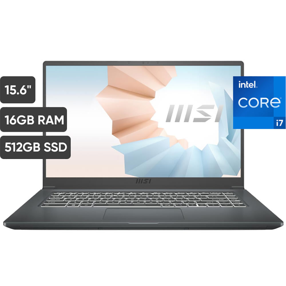 Notebook MSI MODERN 15 A11SB 15.6'' Intel Core i7 16GB 512GB SSD