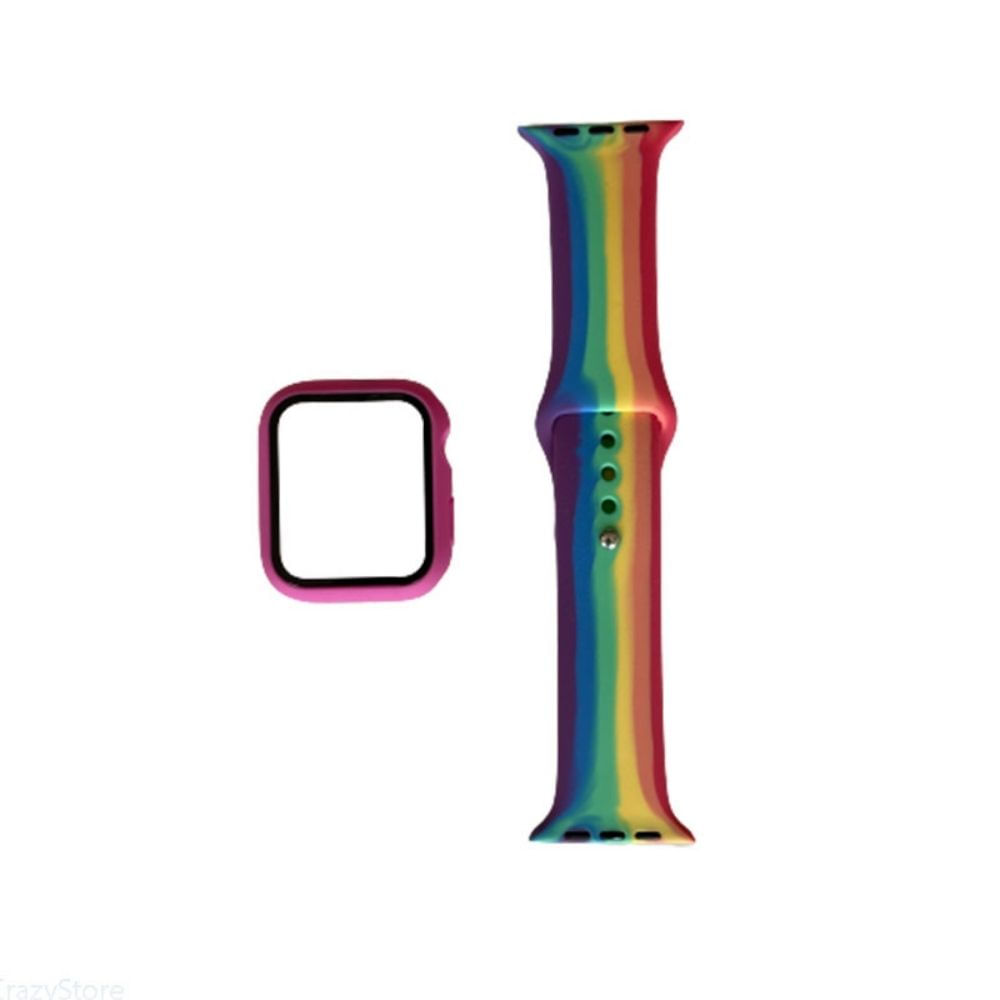 Kit Correa + Case + Mica para Apple Watch 40 mm Rainbow