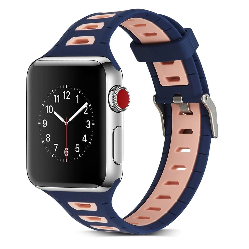 Correa Silicona Rugged para Apple Watch 42/44 mm Azul Rosa