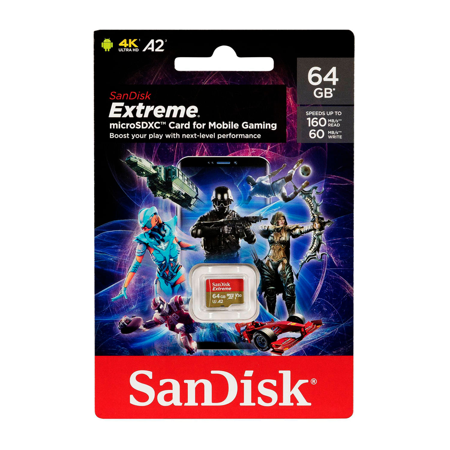 Memoria Micro SDXC Sandisk 64GB Mobile Gaming 160MB/s