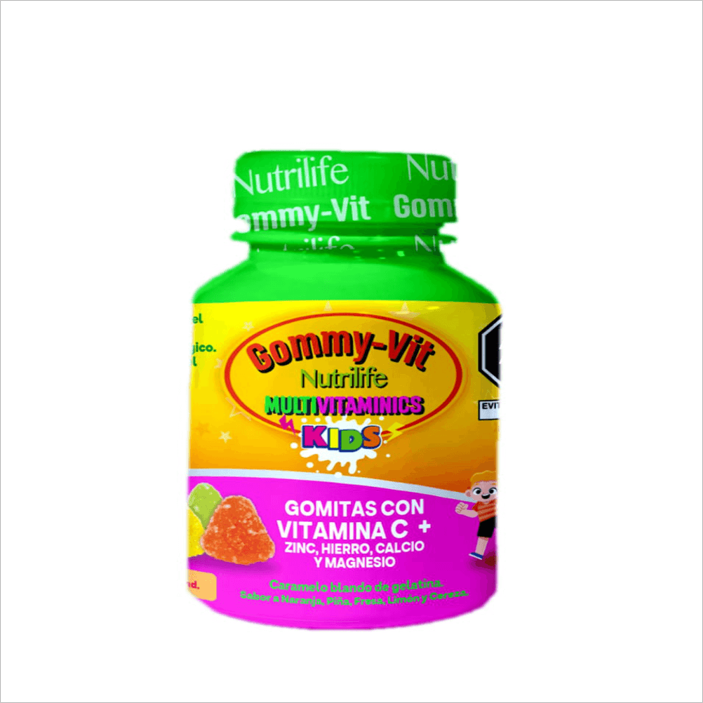 Caramelo Blando De Gelatina Gommy-Vit Nutrilife  Vit. C Zinc Hierro Calcio y Magnesio Bot