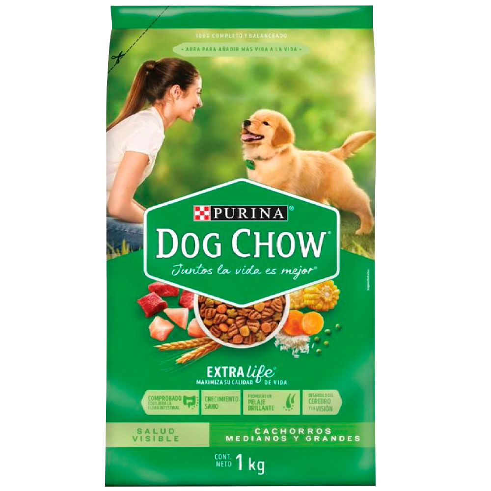 Alimento para Perro DOG CHOW Cachorros Medianos y grandes 1kg