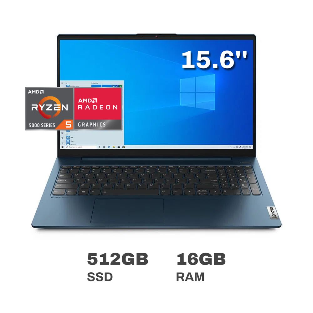 Laptop Lenovo IdeaPad 5 AMD Ryzen 5 16GB RAM 512GB SSD 15.6
