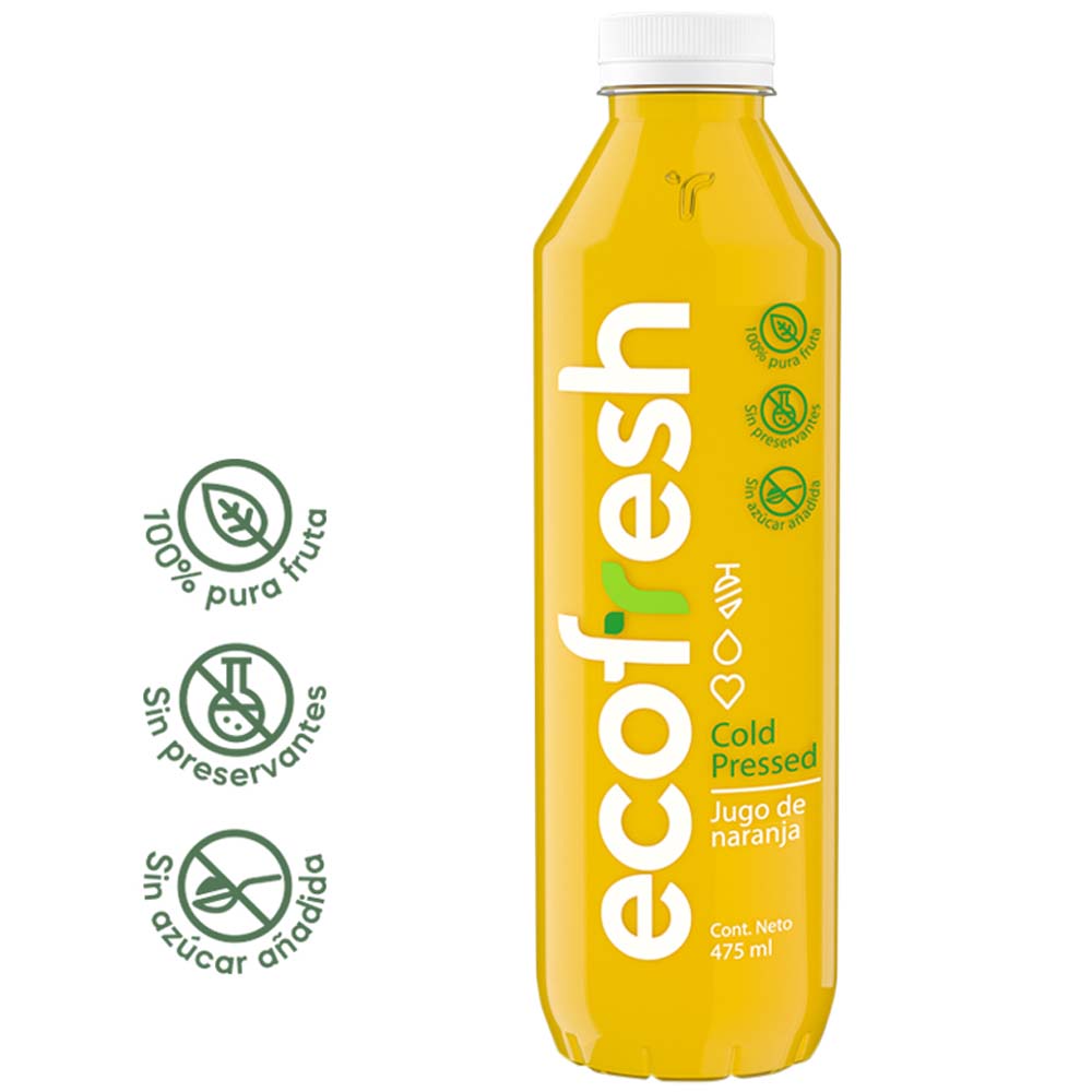 Jugo de Naranja ECOFRESH Botella 475ml