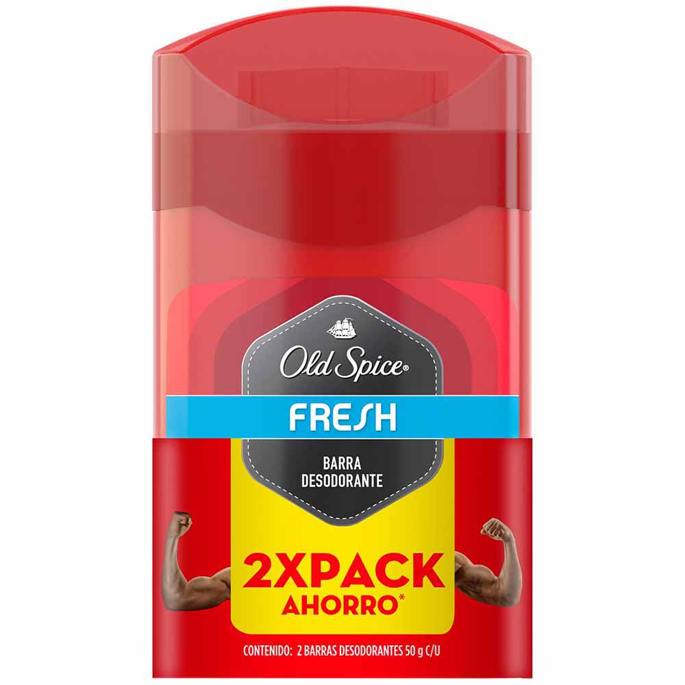Desodorante en Barra para Hombre OLD SPICE Fresh Frasco 50g Paquete 2un