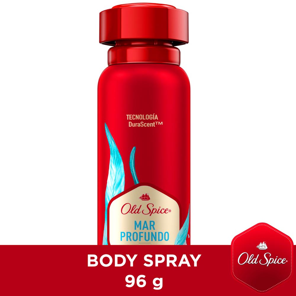 Desodorante Body Spray en Aerosol para Hombre OLD SPICE Mar Profundo Frasco 150ml