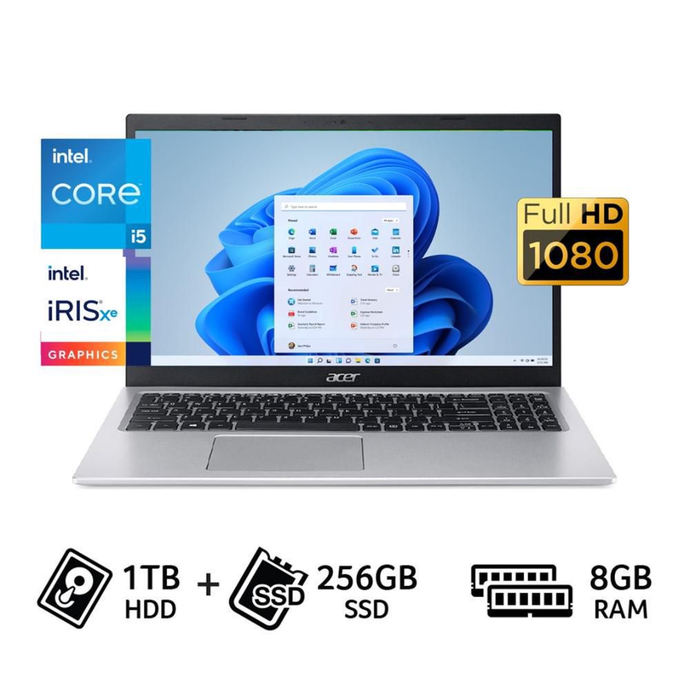Laptop Acer Aspire 5 A515-56-559H Intel Core i5 8GB RAM 1TB HDD + 256GB SSD 15.6"