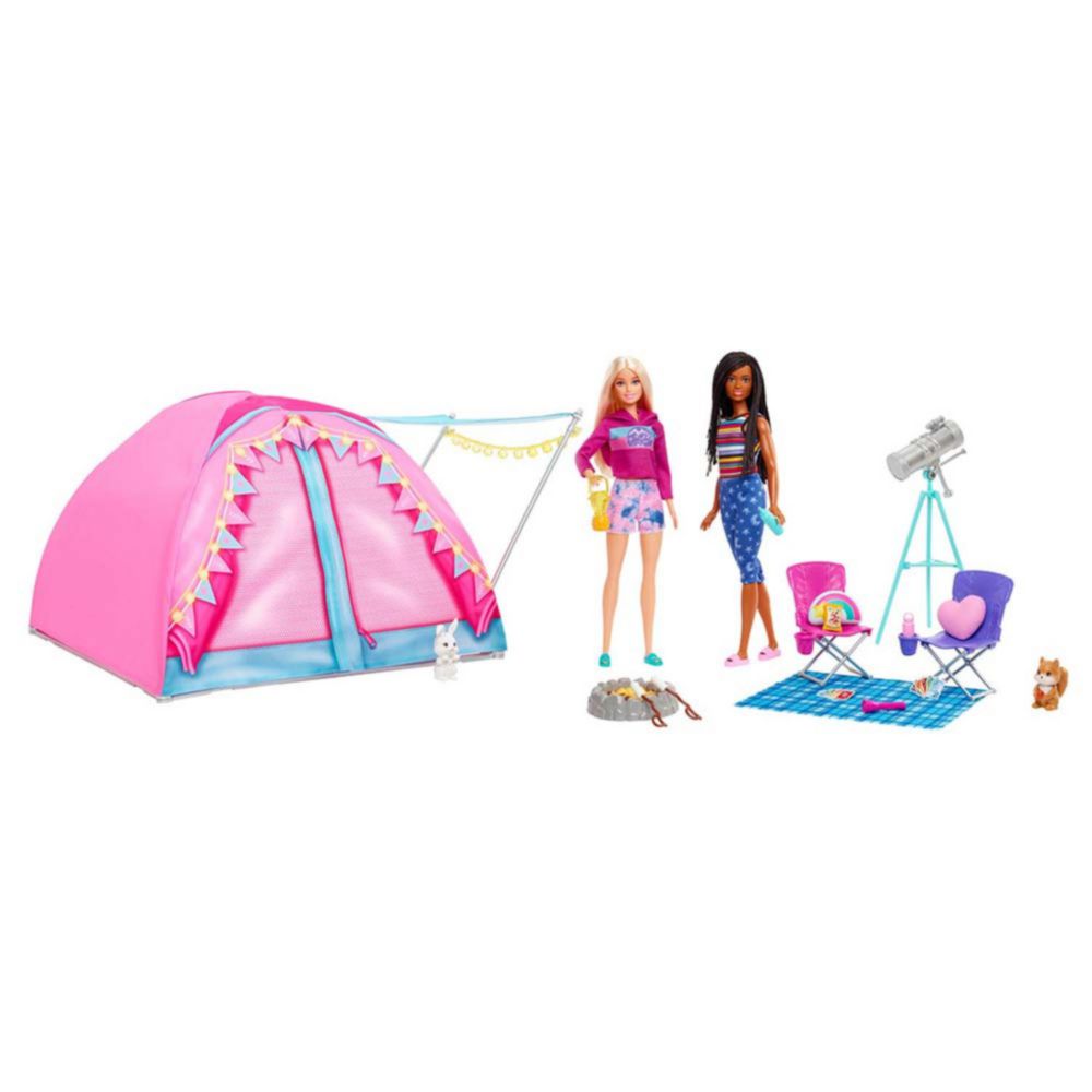 Casa De Campamento Barbie Con Dos Muñecas Hgc18