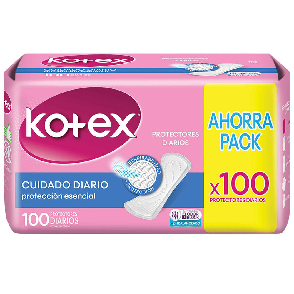Protector Diario KOTEX Multiajustable Paquete 100un