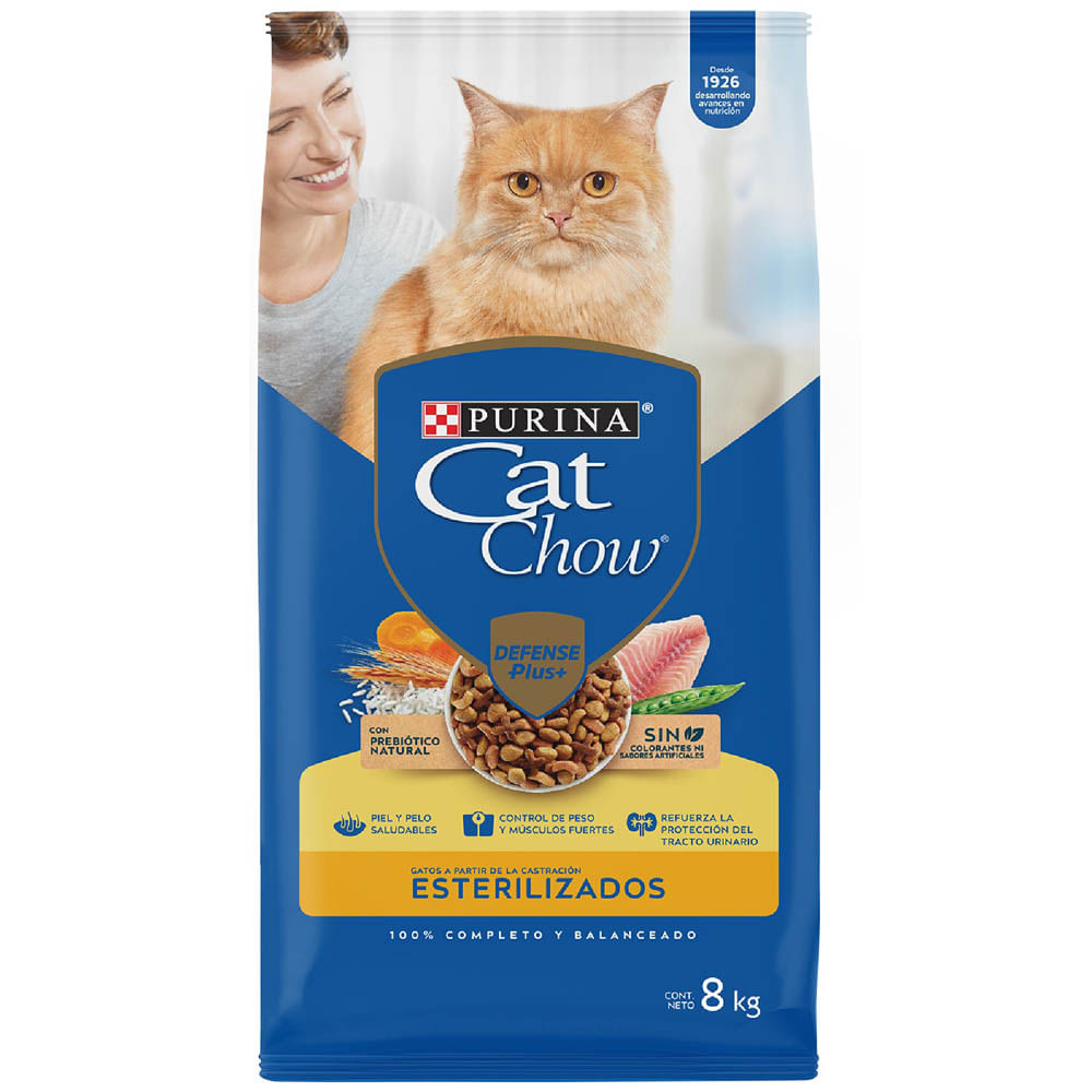 Alimento para Gatos CAT CHOW Adulto Esterilizados en Bolsa de 8kg