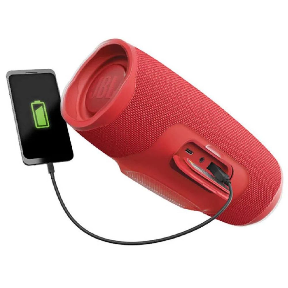 Parlante Original Jbl Charge 4 Bluetooth Impermeable IPX7 Fiesta 20 Horas - Rojo