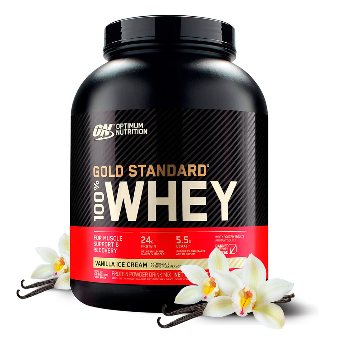 Gold Standard 100% Whey 5 Lb Vanilla Ice Cream - Optimum Nutrition
