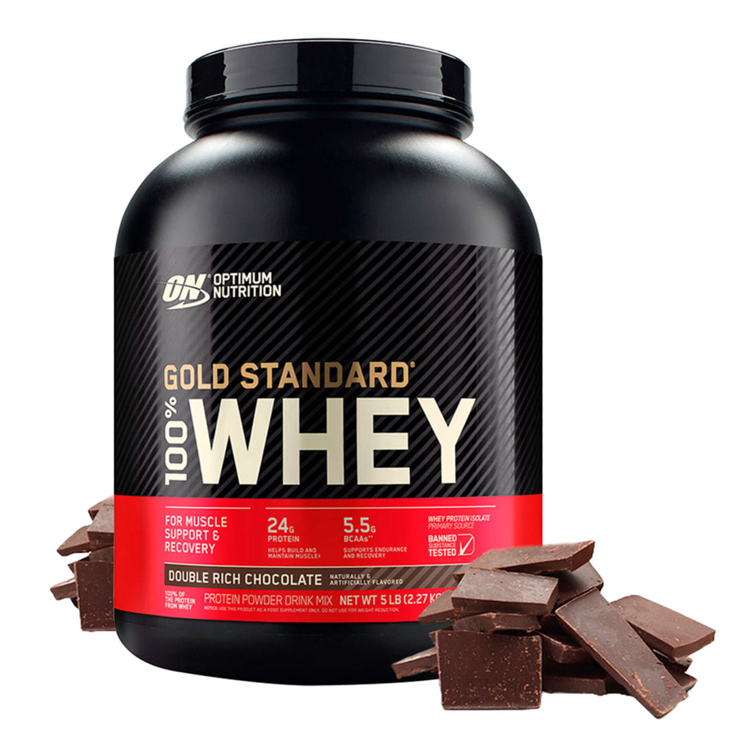 Gold Standard 100% Whey 5 Lb Double Rich Chocolate - Optimum Nutrition