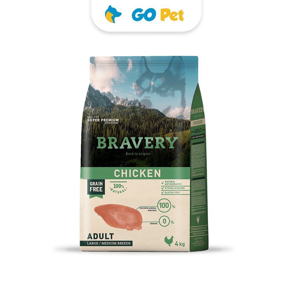 Bravery Chicken Puppy Large/Medium Breeds 4 kg