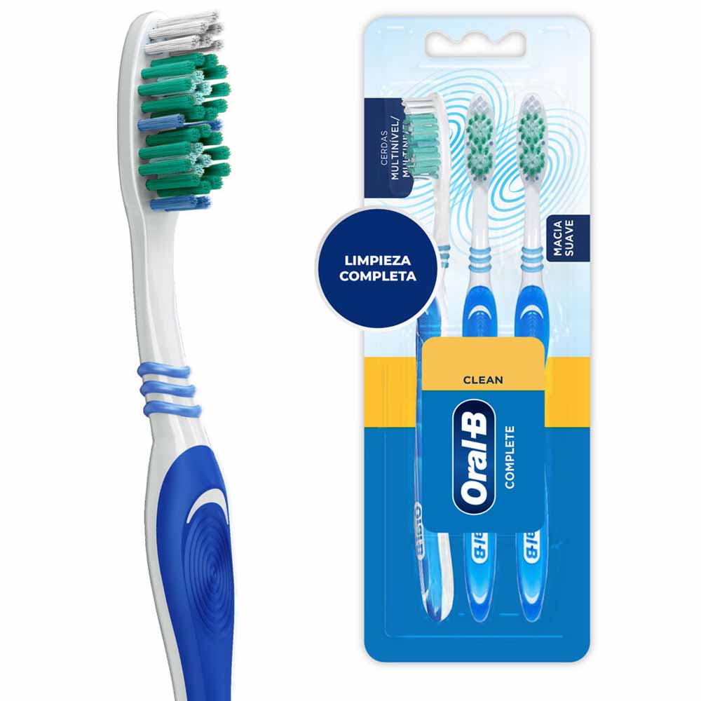 Cepillo Dental ORAL-B Complete Suave Paquete 3un