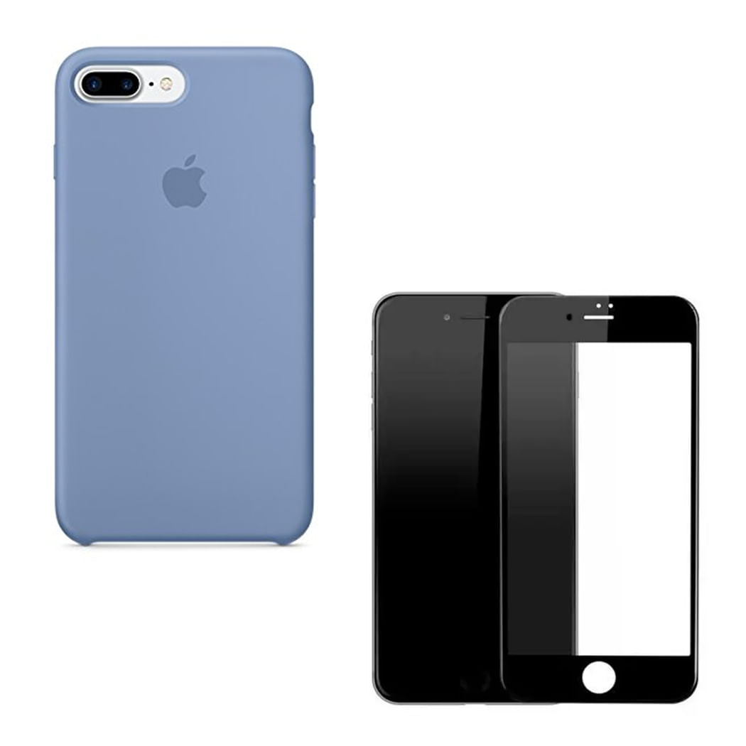 Silicone Case Celeste + Mica 11D iPhone 8 Plus