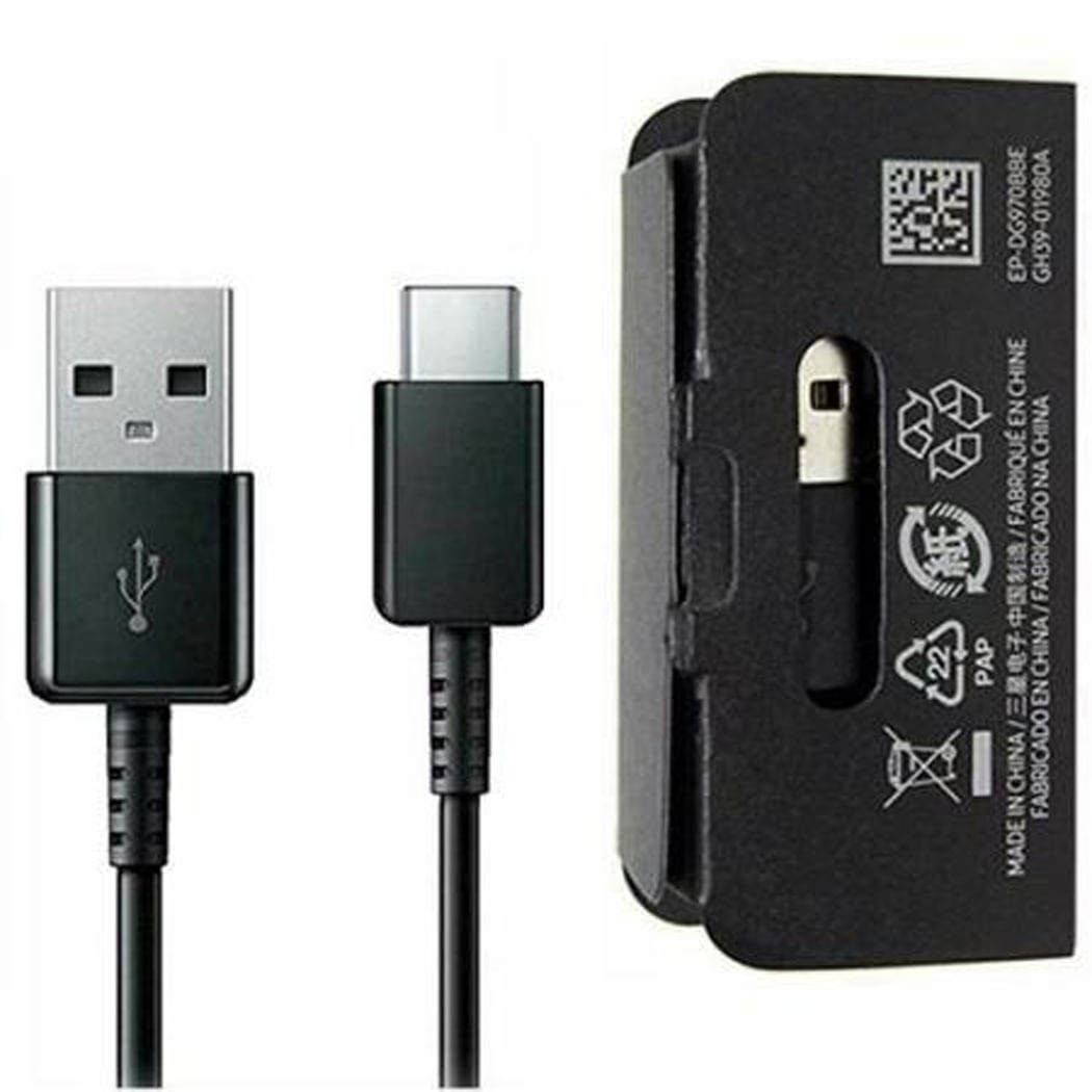 Cable USB de Carga de Datos para Samsung Galaxy S10 S10 Plus S10e Tipo C Negro
