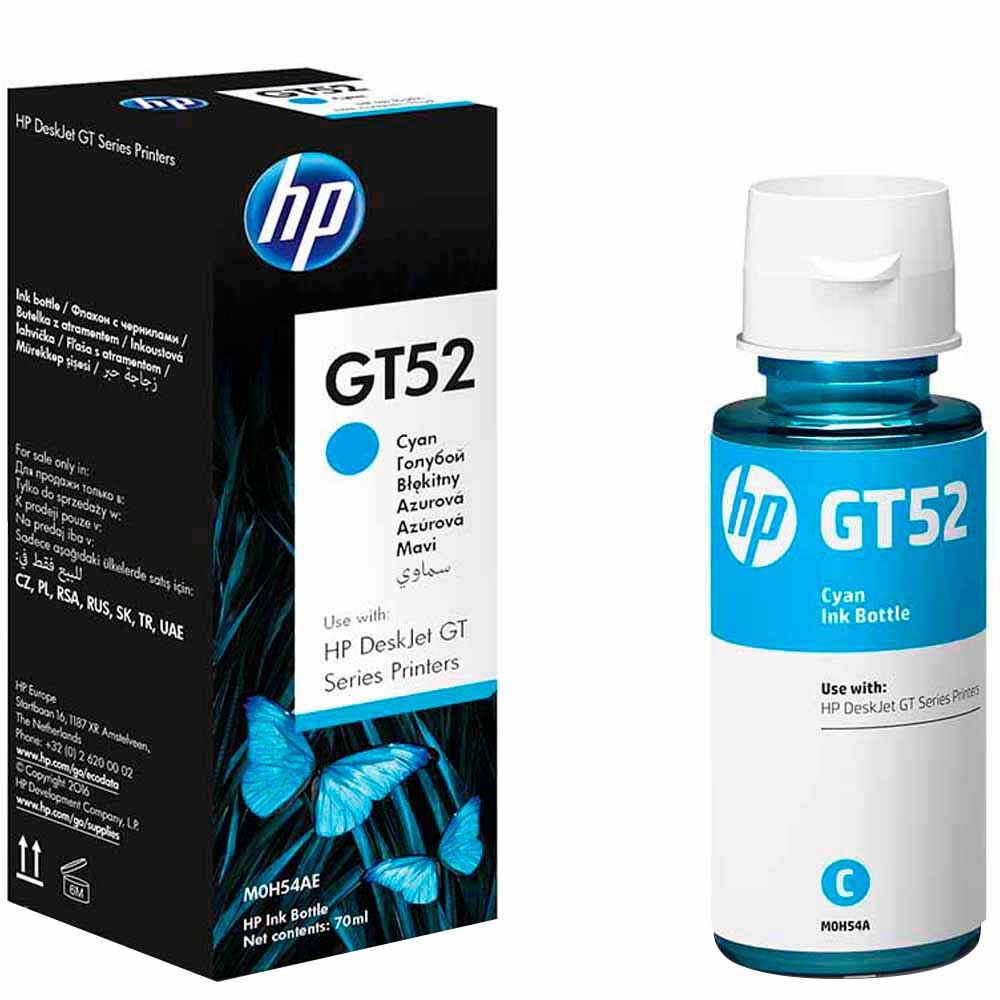 Botella de Tinta HP GT52 Cian