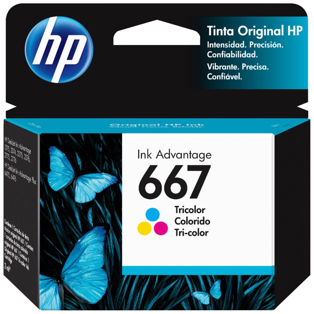 Cartucho de Tinta HP 667 Tri-Color (3YM78AL)