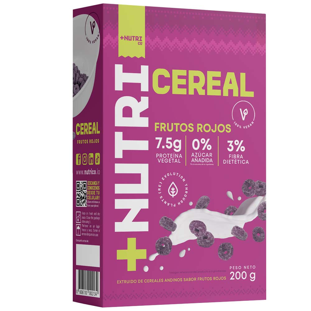 Cereal + NUTRI CO Frutos Rojos Caja 200g