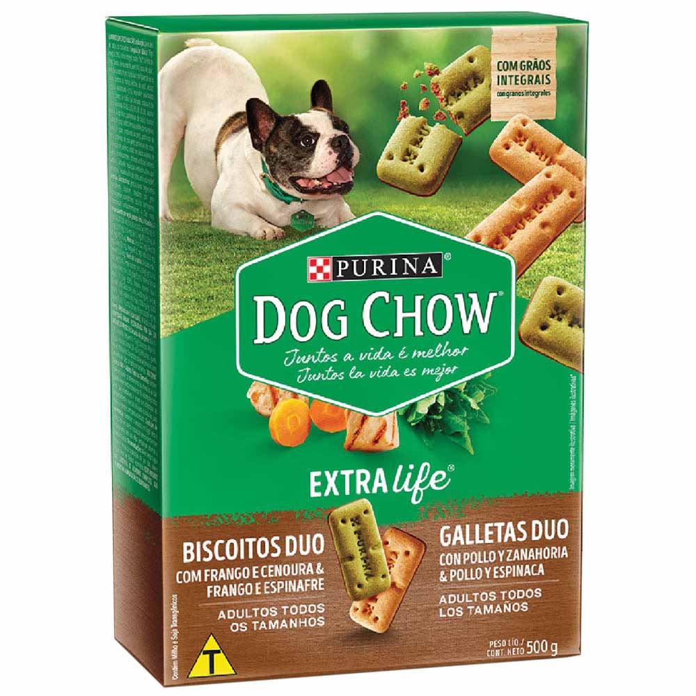 Snacks para Perros DOG CHOW Galletas Duo Todos Los Tamaños 500gr